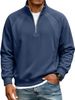 K New Men's Jacket With Half Zipper Stand Up Collar Sweatshirt, Men's T-shirt, Long Sleeved Solid Color Splicing, Loose And Plush_viptrois.com
