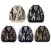 Men's Clothing Street Hip Hop Style Sweater For Men Autumn/Winter Streetwear Colorblock Knit Cardigan - Oversized Hip-Hop Open Front Sweater_viptrois.com