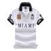 New Short Sleeved Polo Shirt For Men, Miami, USA, Sports And Casual Pure Cotton, European Plus Size_viptrois.com