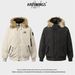 Men's Clothing American Fur Collar Cotton Coat Men And Women Autumn And Winter Thick Warm Couple Coat Parka Ins_viptrois.com