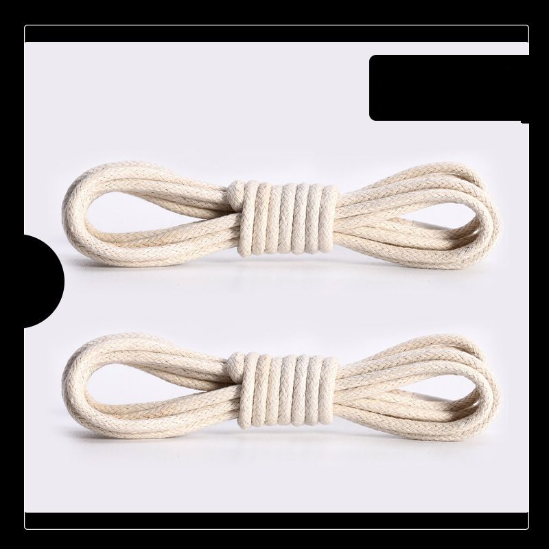 Shoe Accessories Martin boots shoelaces leather shoes boots brown white black wax rope round waxed shoelaces rope a pair_viptrois.com