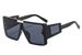 Two Circles Super Large Frame One Piece Rivet Sunglasses Personality One Piece Men And Women Sun Visor Sunglasses 69550_viptrois.com