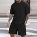 Men's Clothing Texture Loose Summer Vacation Suit Men's Short Sleeved Suit_viptrois.com