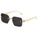 Retro Metal Frame Sunglasses - UV400 Protection, Lightweight & Fashionable, One-Size Fits Most_viptrois.com