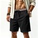 Men's Loose Waffle Color Block Sporty Casual Hawaiian Beach Shorts Trendy_viptrois.com