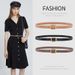 Women's Belt Smooth Buckle Female Student Genuine Leather Korean Style Simple Pants Belt Female Decorative Belt_viptrois.com