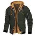 Men's Clothing Spring Autumn Winter Thick Large Size Men's Solid Color Hooded Jacket Casual Jacket Men_viptrois.com