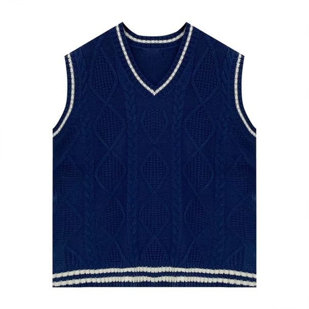 Men's Clothing Soft Milk College Style Vest Vest Knitted Sweater Jacket Female Spring Autumn Winter Lazy Style Loose Top Student_viptrois.com