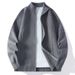 Men's Casual Zip-Up Knit Sweater Lightweight Breathable Polyester Blend Long Sleeve Cardigan For Streetwear & Daily Wear_viptrois.com