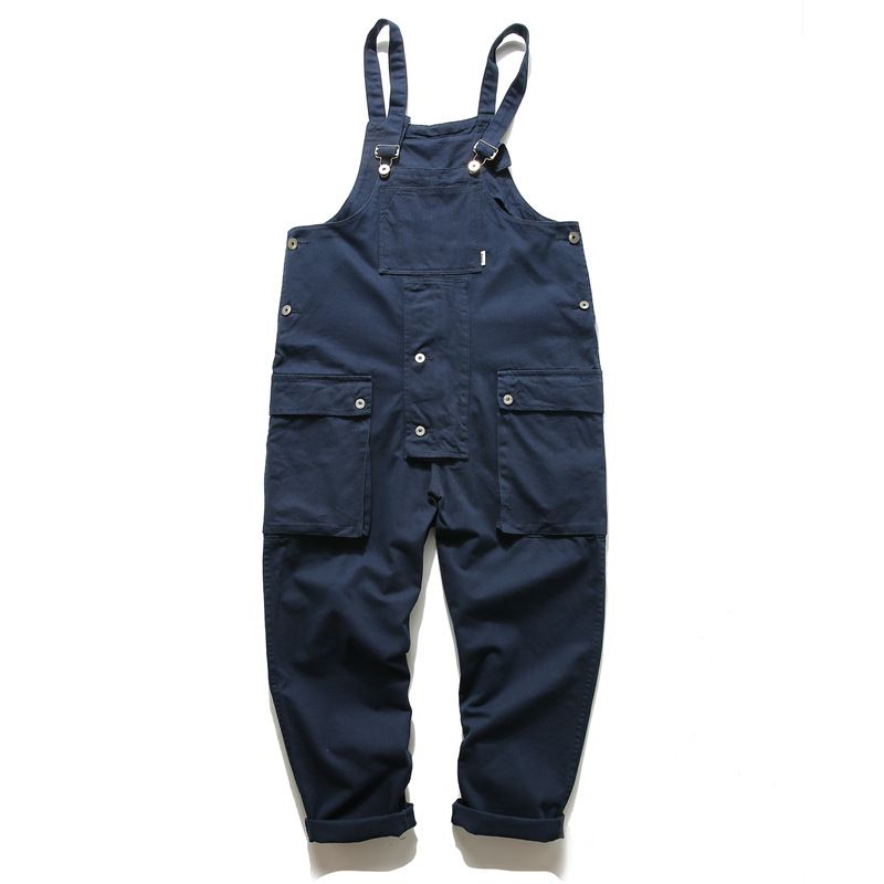 Man's clothing Retro overalls men's baggy overalls women's hipster skill overalls_viptrois.com