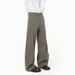 Men's Clothing Korean Style Solid Color Minimalist Wide Leg Pleated Curved Casual Trousers Versatile Everyday Fashion_viptrois.com