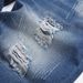 2023 Summer New Distressed Ripped Men's Five-Point Denim Shorts Trendy Slim Straight Mid-Waist Pants_viptrois.com