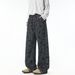 Men's American Style High Street Star Print Wide Leg Sweatpants Loose Fit Casual Spring Autumn Unique Design Couple Trousers Custom Made_viptrois.com
