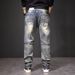 Spring And Autumn New Products Heavy Industry Washing Jeans Men's American High Street Loose Nostalgic Retro American Straight Pants_viptrois.com