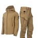 Russian Camouflage Shark Skin Jacket Suit Plus Velvet Waterproof Tactical Men's Clothing Outdoor Sport Wear Ruins_viptrois.com