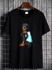 Rottweiler I Love Mom Tattoo Unisex T-shirt Homme Slightly Fashion Stretched Soft Designer Clothes Top For Everyday Wear Streetwear Casual Stylish_viptrois.com