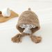 Girls' hats, warm and thickened in autumn and winter, cute tassels, woolen knitted hats, children's ear protection, windproof, men's fashion_viptrois.com