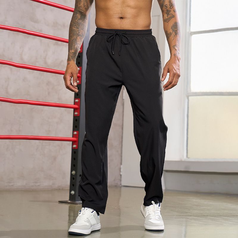 Men's Minimalist Casual Pants – Lightweight Polyester Straight-Leg Trousers For Everyday Wear (M-4XL)_viptrois.com