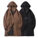 Men's Winter Fleece-Lined Parka – British-Inspired Hooded Long Coat With Zip Closure (Polyester Blend, Oversized Fit, Heavyweight)_viptrois.com