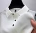 Men's Clothing Summer Ice Silk Quick Drying Polo Shirt Men's Jacquard Lapel Short Sleeved T Shirt High End Casual Men's Drape Top_viptrois.com