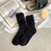 2025-Furry Socks For Women's Autumn And Winter Outerwear, Paired With Burken Shoes And Mid-calf Socks_viptrois.com