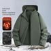 Unisex Mountain-Style Softshell Jacket – 5000mm Waterproof & Fleece-Lined Windbreaker For Hiking, Skiing & Urban Wear_viptrois.com