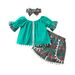 Babies' clothes Summer Girl Bohemian Trendy Retro Suit Baby Girl Trumpet Sleeve Lace Top Cropped Pants Tassel Three-piece Set_viptrois.com