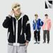 Men's Clothing Men's Spring And Autumn New Men's Sweatshirt Korean Style Trendy Brand Color Blocked Buttoned Cardigan Jacket Student Couple Outfit_viptrois.com