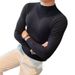 Half High Neck Sweater, Men's Slim Fit Long Sleeved Sweater, Versatile Solid Color Sweater_viptrois.com