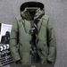 Men’s Winter Down Jacket – Short Puffer Coat With Detachable Hood For Outdoor & Urban Wear_viptrois.com