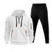 Men's Clothing Spot 220g Multi Zipper Pocket Men's Sports Suit Spring And Autumn Cross Border Plus Velvet Men's Pullover Two Piece Suit_viptrois.com