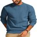 2026 Fashion Knitwear Pullovers Youth/Men Acrylic Round Collar Pure Color Long Sleeve Casual Slim Sweater_viptrois.com