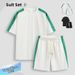 Summer Sports Set Couple Matching Men's And Women's Short Sleeve Two-Piece Set Breathable Trendy Clothing With Printable Logo_viptrois.com