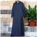 Men's Clothing Simple Long Hooded Shirt Muslim Robe_viptrois.com