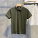 Men's Clothing Business Polo Shirt Pit Stripe Mercerized Polo Shirt Short Sleeve Summer Top Lapel Men's T_viptrois.com