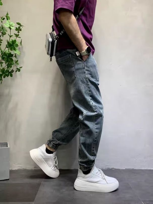 Advanced New Jeans For Men, High End Vintage Pai Kuen Pants, Summer Trendy American Rascal Handsome Tight Pants_viptrois.com