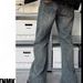 2024 Slim Fit Independent American Style Paris Washed Firecracker Festival Bootcut Micro Flared Jeans Long Pants_viptrois.com
