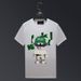 Men's Clothing Short Sleeved Men's Trendy Brand Trendy Printed Bear Music Boy Mercerized Cotton T Shirt Men's Spirited Guy Slim Fit Half Sleeved Men_viptrois.com