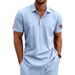 Men's Light Luxury Casual Shirt Loose Breathable American Style Summer Vacation Top European Size Linen Short Sleeve T-Shirt_viptrois.com