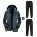 Men's Clothing Rush Clothes Set Men's Three-in-One Two-piece Set Fleece-lined Waterproof Hiking Pants_viptrois.com