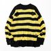 Men's Clothing Jacquard Hole Hollow Round Neck Sweater Men's Street Loose Long Sleeved Knitted Pullover Sweater_viptrois.com