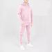 Men's Clothing Unisex Zip-Up Hoodie & Jogger Set - Trendy Casual Outfit In Blossom Pink, Custom Logo Option, Winter Warmth, Polyester Blend_viptrois.com