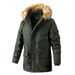 Autumn And Winter European And American Long Washed Jackets For Men With Fleece Casual Wear And Outerwear_viptrois.com