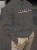 Men's Loose And Casual Fashionable Paris Letter Pattern Printed Round Neck Long Sleeved Pullover Hoodie For Autumn And Winter_viptrois.com