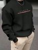 Men's Loose And Casual Fashionable Paris Letter Pattern Printed Round Neck Long Sleeved Pullover Hoodie For Autumn And Winter_viptrois.com