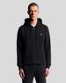 Lyle & Scott Men's Black Full-Zip Cotton Hoodie_viptrois.com