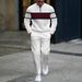 European And American Men's Hoodie Two-piece Set 3D Digital Half Zipper Casual Versatile Sportswear Autumn And Winter Set_viptrois.com