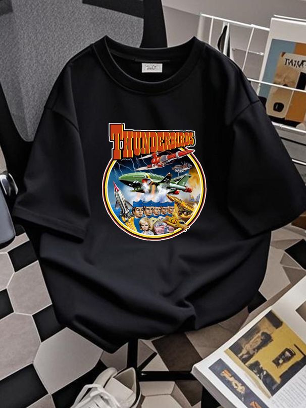 Thunderbirds 60s Scifi Movie Men's T-Shirt S-2XL Stylish Slightly Summer Graphic Versatile Homme Top For Everyday Wear Streetwear Comfortable_viptrois.com