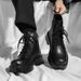 European Warm Series Xueyunxuan Off-Size Genuine Martin British Style High-Top Winter Leather Shoes Black Ankle Boots For Men_viptrois.com