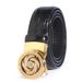 Men's Belts Lucky Buckle Belt Two Layer Cowhide Automatic Buckle Belt Trendy Buckle_viptrois.com